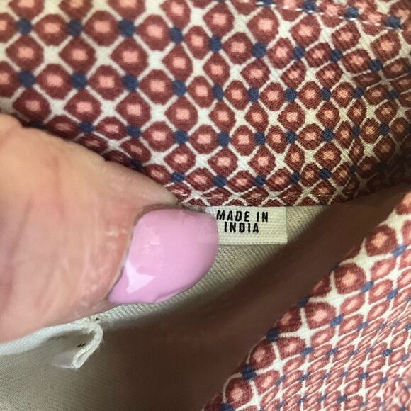 Ben Sherman Men’s Small Red Black Geometric Print Long Sleeve Button Down Shirt - Picture 10 of 13